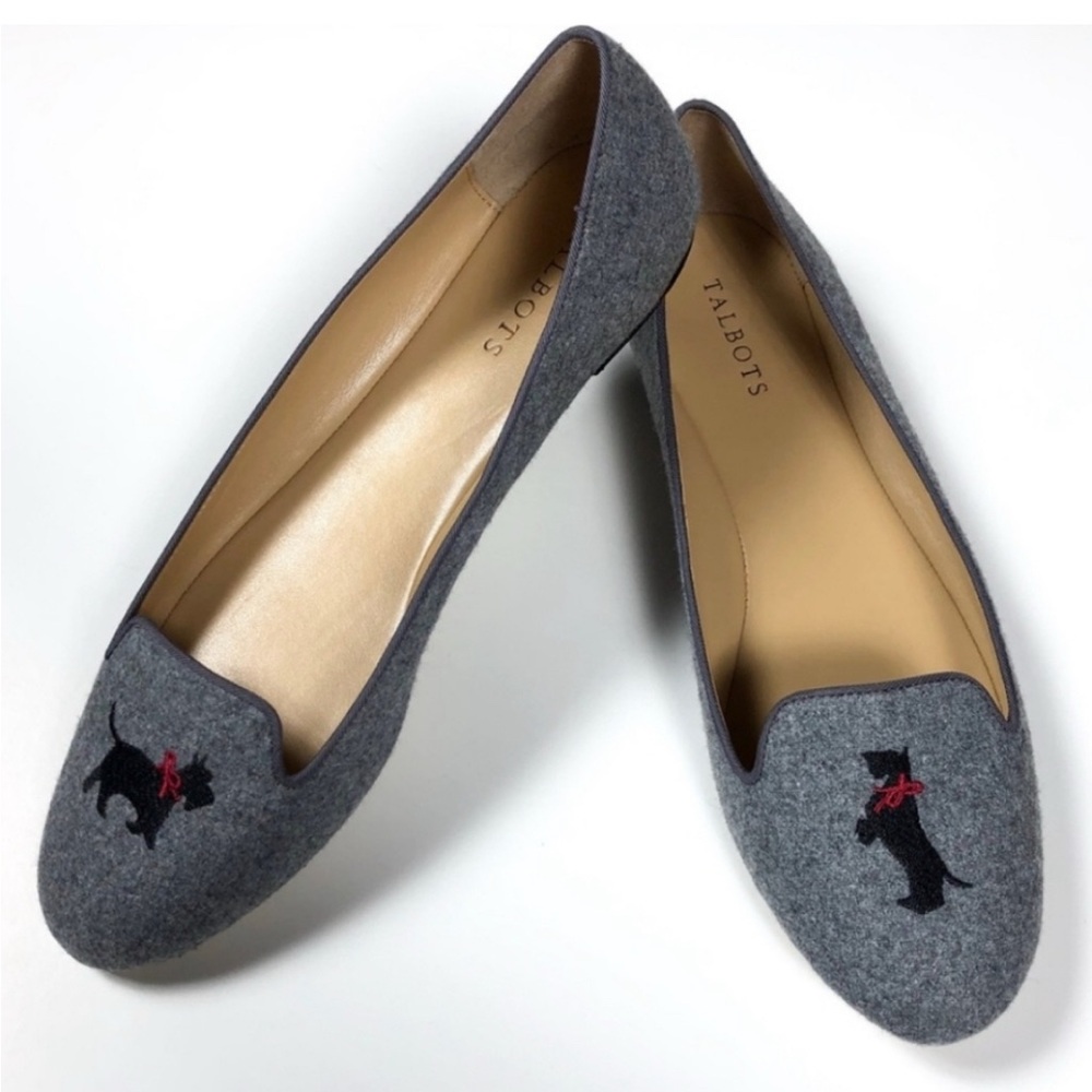 Talbots Georgina Scottie Dog Flats